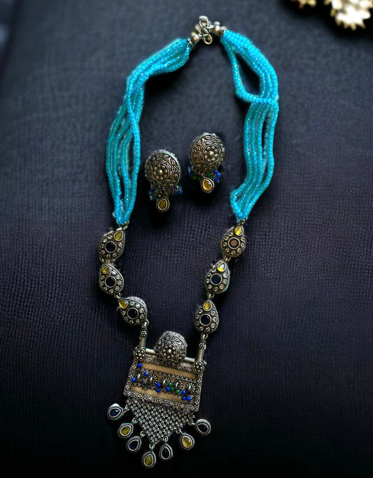 Oxidized Necklace Set