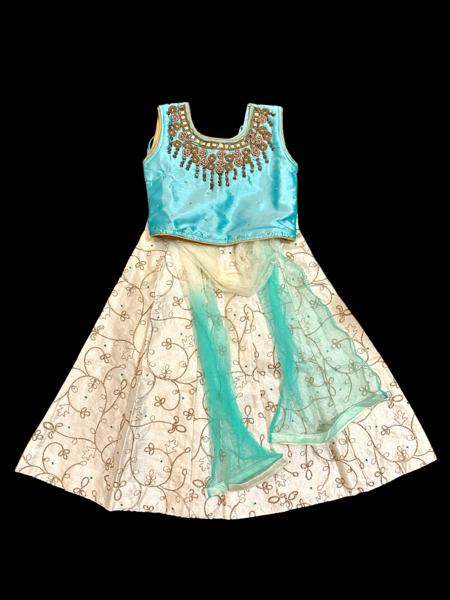 PARTYWEAR TOP,SKIRT WITH DUPATTA