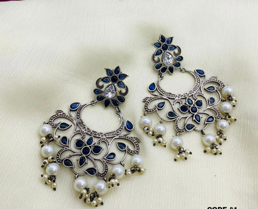 Oxidized Earring