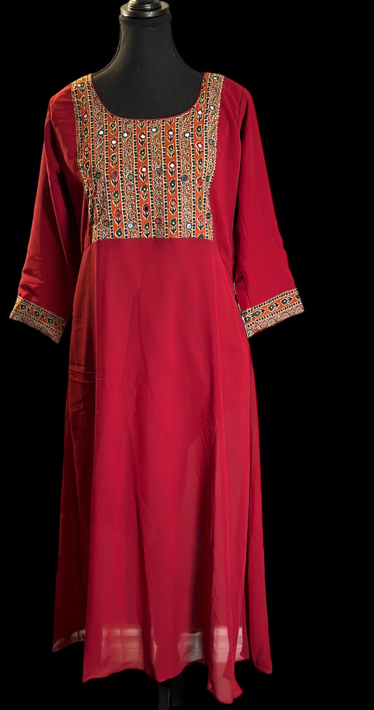 AJRAK A LINE KURTA